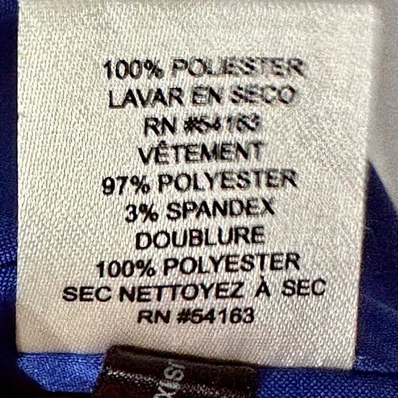 Jessica Simpson NWT Royal Blue Ruffled One-Shoulder Dress Size 8 - Picture 14 of 16